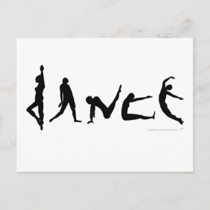 Carte Postale Conception de silhouette de danse de danse