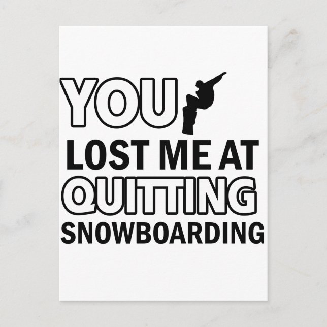 Carte Postale Conception de snowboard cool (Devant)