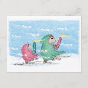 Carte Postale Conception de souris maison®