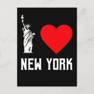 Carte Postale Conception de T‑Shirt Cœur J'Aime New York
