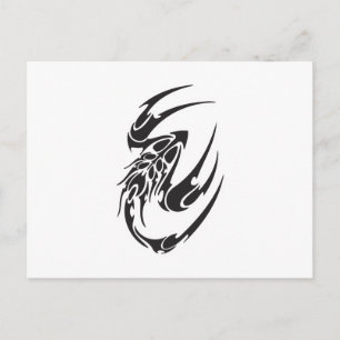 Carte Postale Conception de tatouage de scorpion tribal