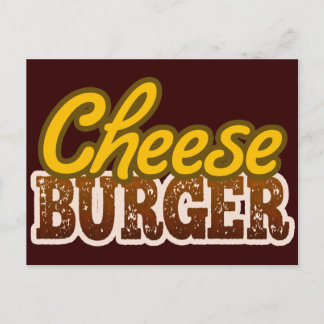 Carte Postale Conception de texte Cheeseburger