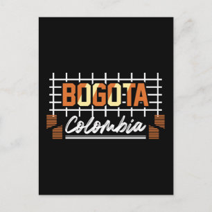 Carte Postale Conception de typographie rétro Bogota Colombie