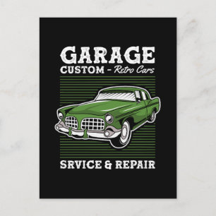Carte Postale Conception de voiture de service et de réparation