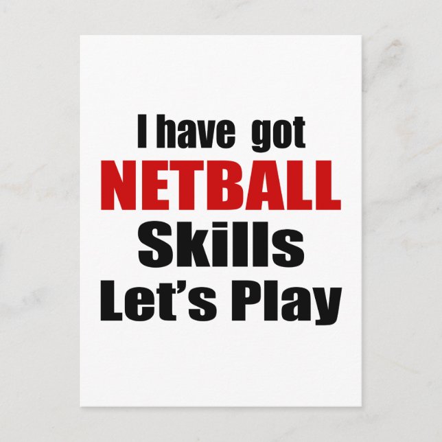 CARTE POSTALE CONCEPTION DES COMPÉTENCES NETBALL (Devant)