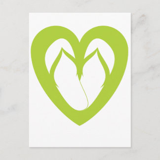 Carte Postale Conception des tongs verts 1