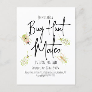 Carte Postale Conception dessinée à la main pour chasse aux inse