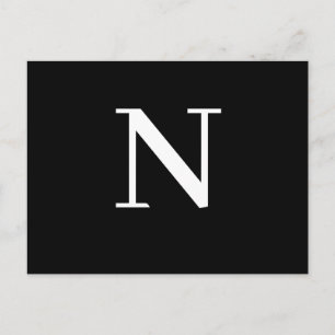 Carte Postale Conception d'initiale alphabet moderne noir person