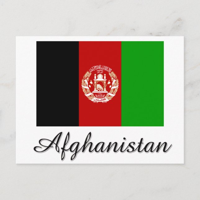 Carte Postale Conception du drapeau afghan (Devant)