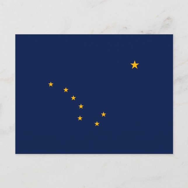 Carte Postale Conception du drapeau de l'État de l'Alaska (Devant)
