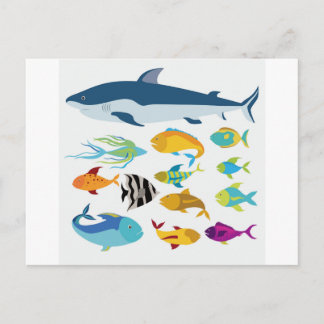 Carte Postale conception du poisson