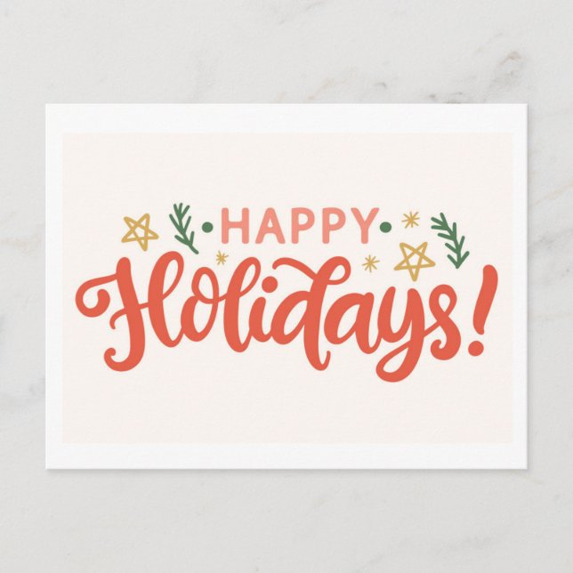 Carte Postale Conception festive de joyeuses Fêtes (Devant)