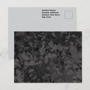 Carte Postale Conception graphique abstraite noir et gris