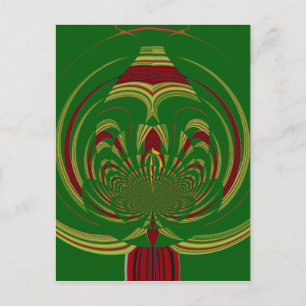 Carte Postale Conception Motif de Motif Floral Éthique Africaine