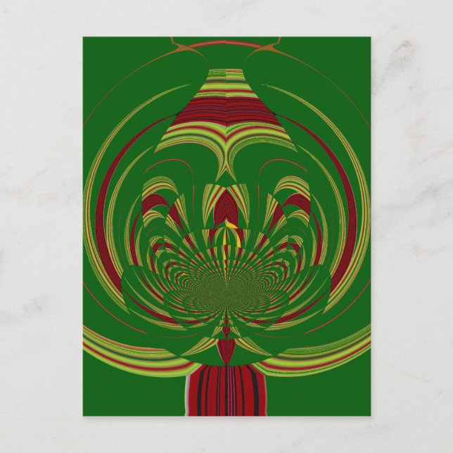 Carte Postale Conception Motif de Motif Floral Éthique Africaine (Devant)