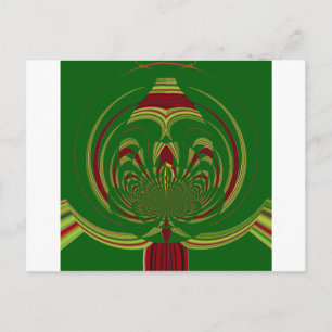 Carte Postale Conception Motif de Motif Floral Éthique Africaine