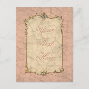 Carte Postale Conception nuptiale rose douce