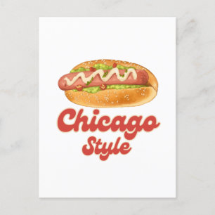 Carte Postale Conception personnalisée Cadeau de Hot Dog de styl