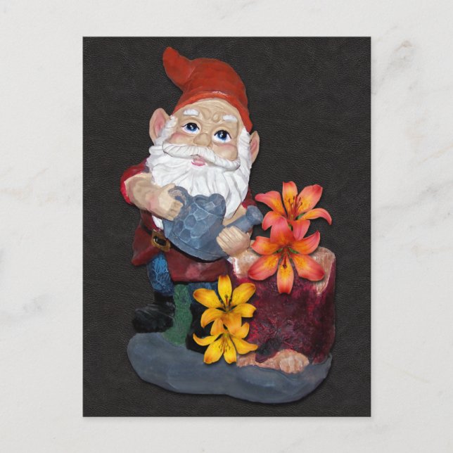 Carte Postale Conception photo Gnome (Devant)