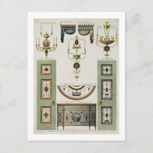 Carte Postale Conception pour corniches rideaux, girandoles et p