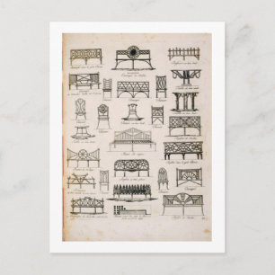 Carte Postale Conception pour les sièges de jardin, de 'A Compen