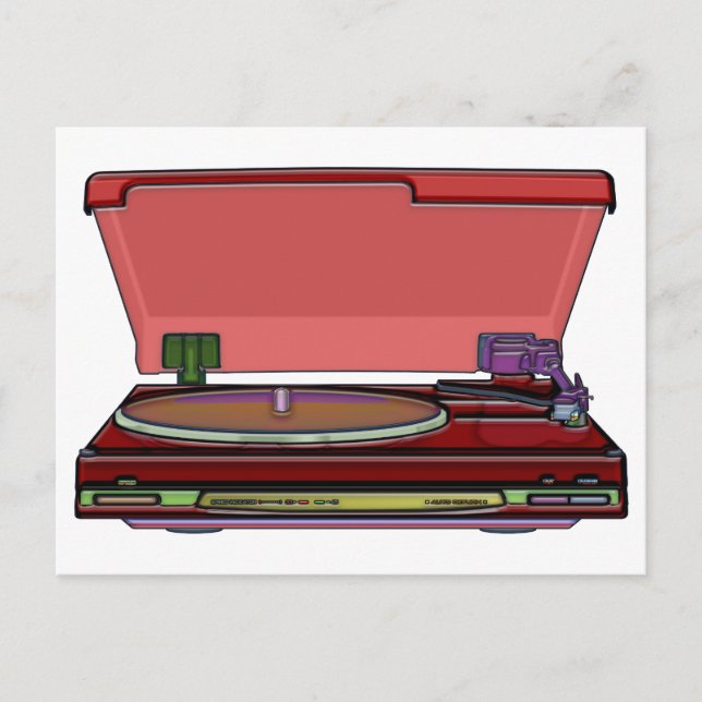 Carte Postale Conception Tourne-disque (Devant)