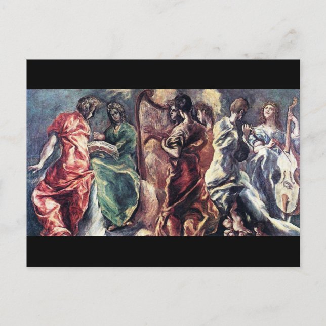 Carte Postale Concert angélique d'El Greco (Theotokopoulos) (Devant)
