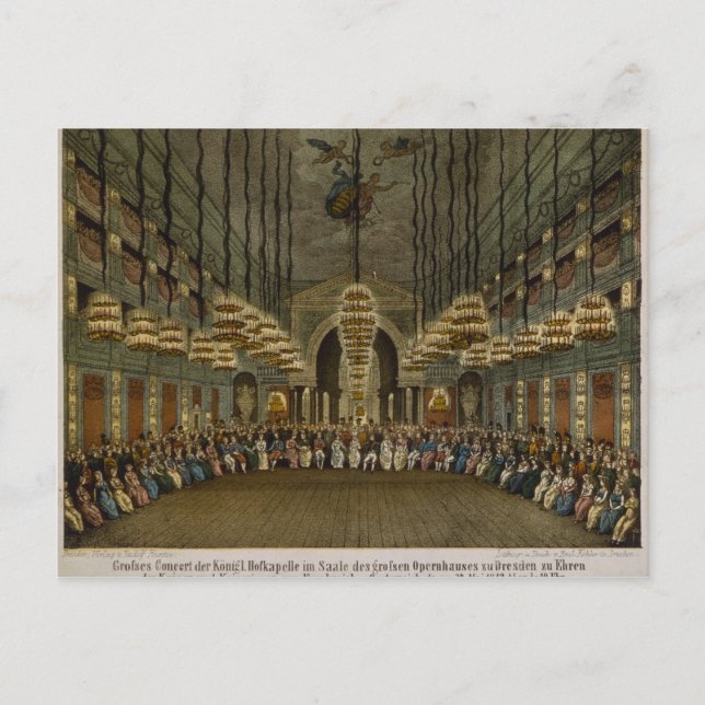 Carte Postale Concert de la bande royale dans l'auditorium (Devant)
