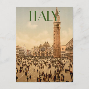Carte Postale Concert en Italie Place Saint-Marc Venise Texte pe