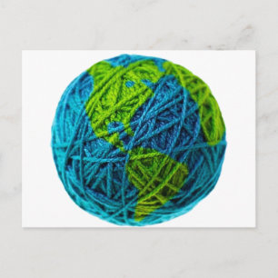 Carte Postale Concevez votre propre Jour des terres Knit Crochet
