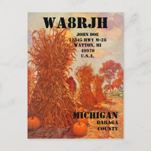 Carte Postale Concevez Votre Propre Opérateur de Radio HAM QSL O
