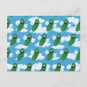 Carte Postale Concombre Drôle Pickles Nourriture Humour Fantaisi