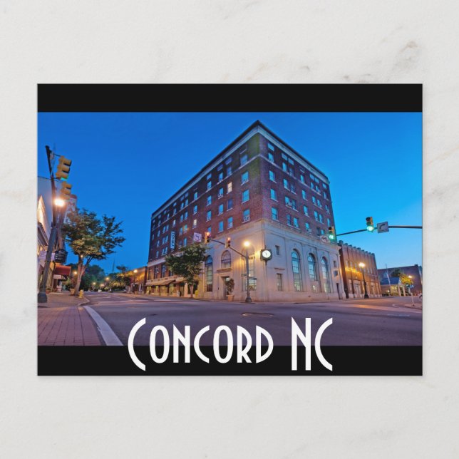 CARTE POSTALE CONCORD NC (Devant)