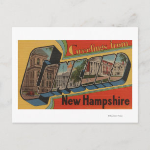 Carte Postale Concord, New Hampshire - Scènes de grandes lettres