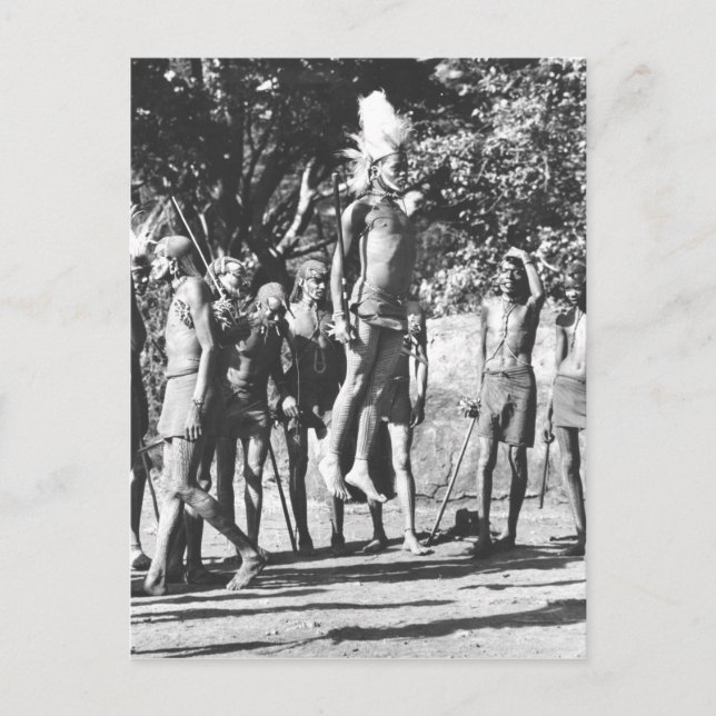Carte Postale Concours de saut de guerriers massaïs (Devant)