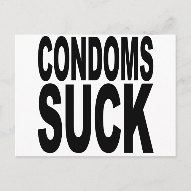 Carte Postale Condoms Suck (Devant)