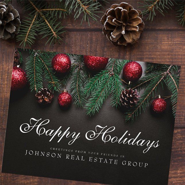 Carte Postale Cones de pin de Noël | Joyeux voeux de vacances (Créateur téléchargé)