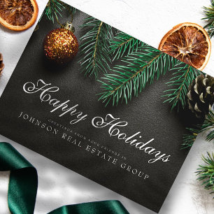 Carte Postale Cones de pin de Noël   Joyeux voeux de vacances