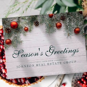 Carte Postale Cones de pin de Noël   Salutation de la saison