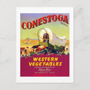 Carte Postale Conestoga Western Vegetables