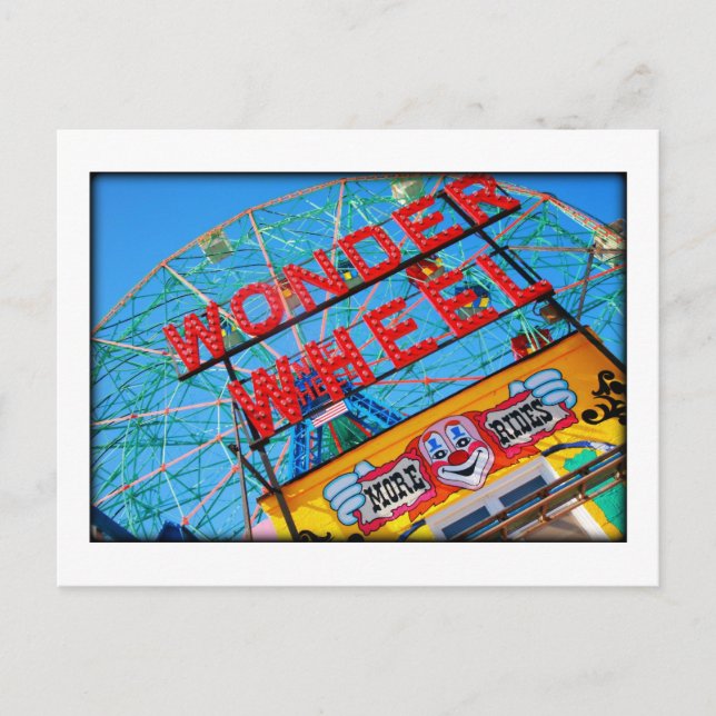 Carte Postale Coney Island Ferris Wheel (Devant)