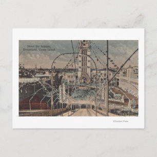 Carte Postale Coney Island, NY - Tirer sur le parcours des Schut