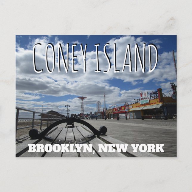 Carte Postale Coney Island, promenade (Devant)