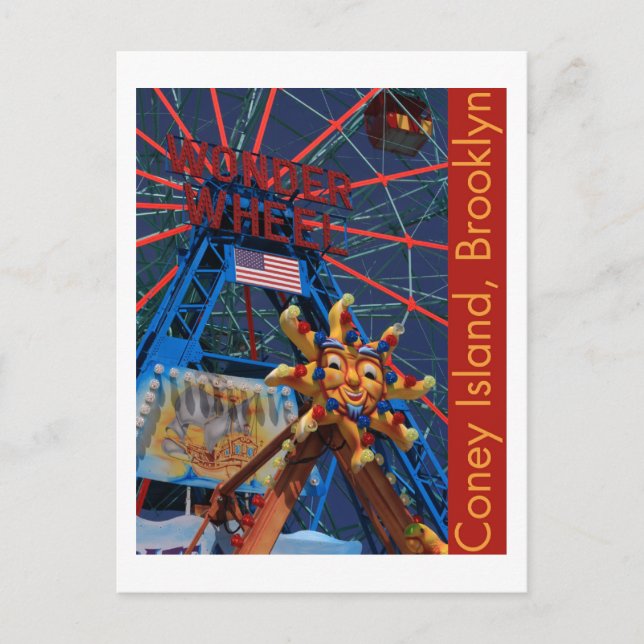 Carte Postale Coney Island Wonder Wheel (Devant)