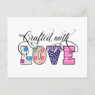 Carte Postale Confectionné Avec Amour Écriture ID193