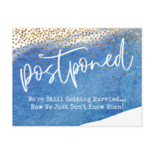 Confetti & Aquarelle Bleue Mariage reporté
