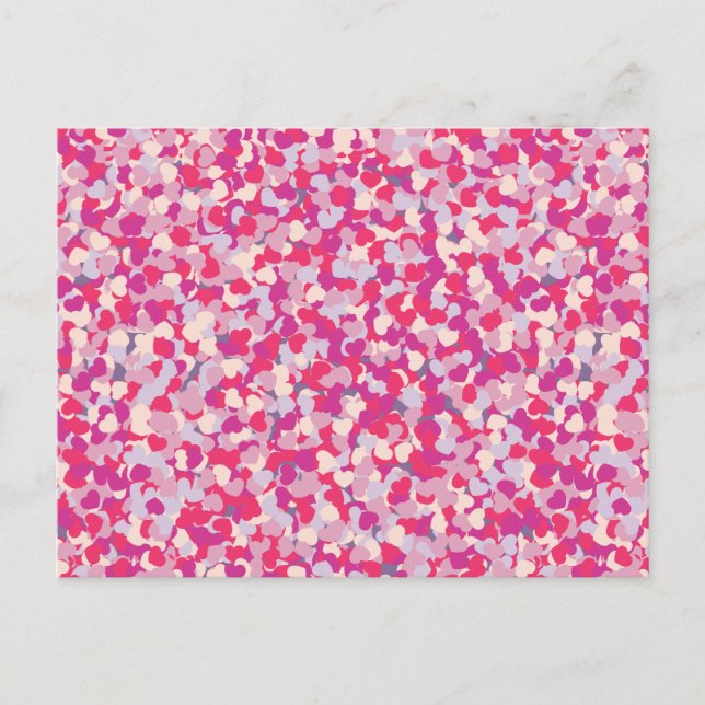 Carte Postale Confetti Coeur multicolore2 (Devant)