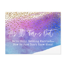 Confetti et aquarelle Sassy Mariage repoussé