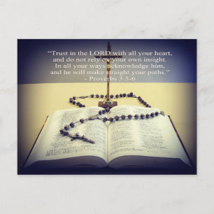 Carte Postale Confiance dans le message du Seigneur