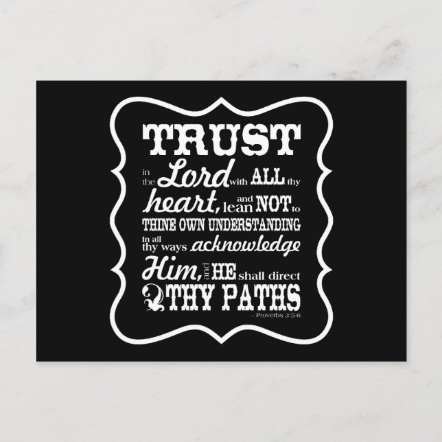 Carte Postale Confiance dans le Seigneur (Devant)